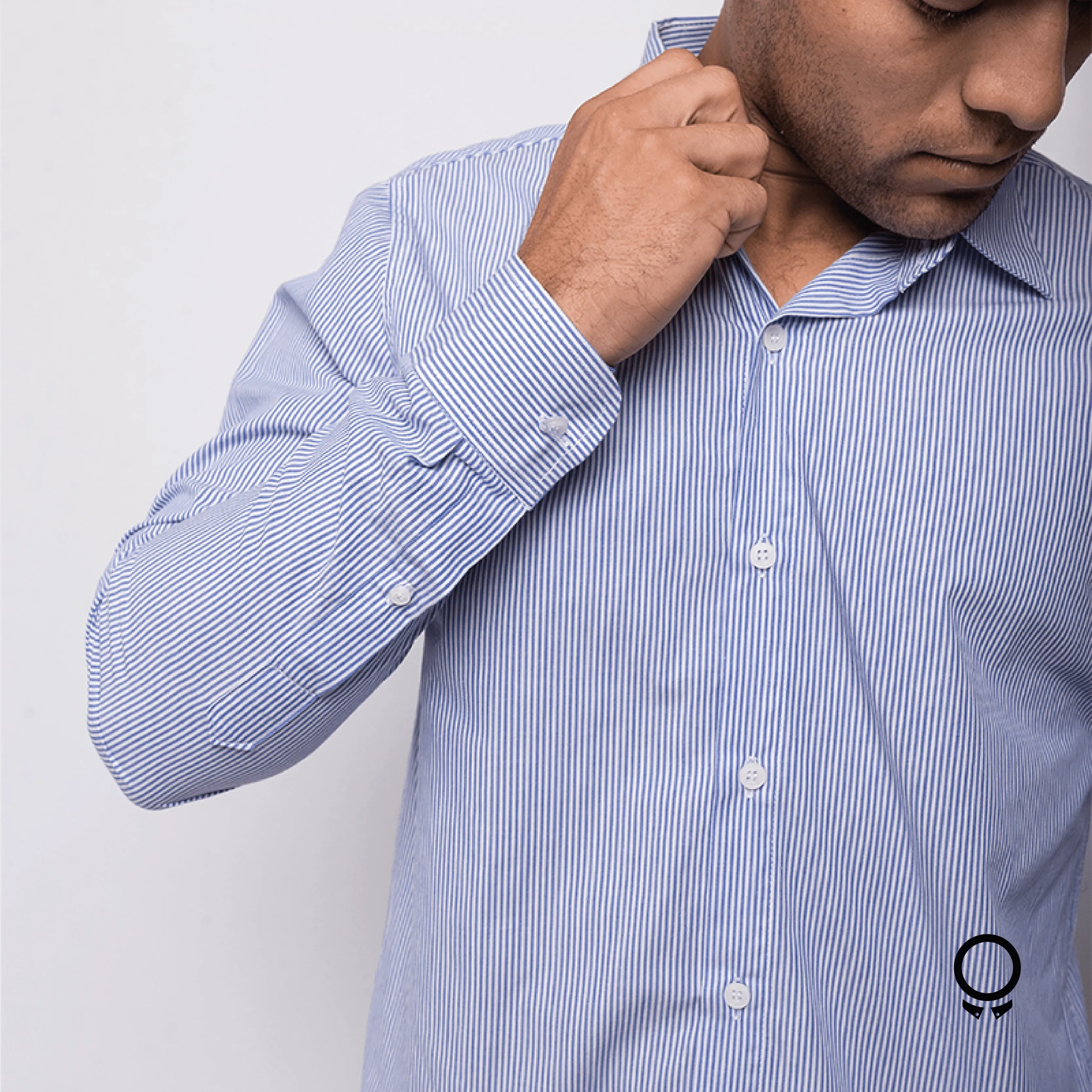 CAMISA LIBERATO BASICS MANGAS LARGAS RAYAS AZUL CLARO