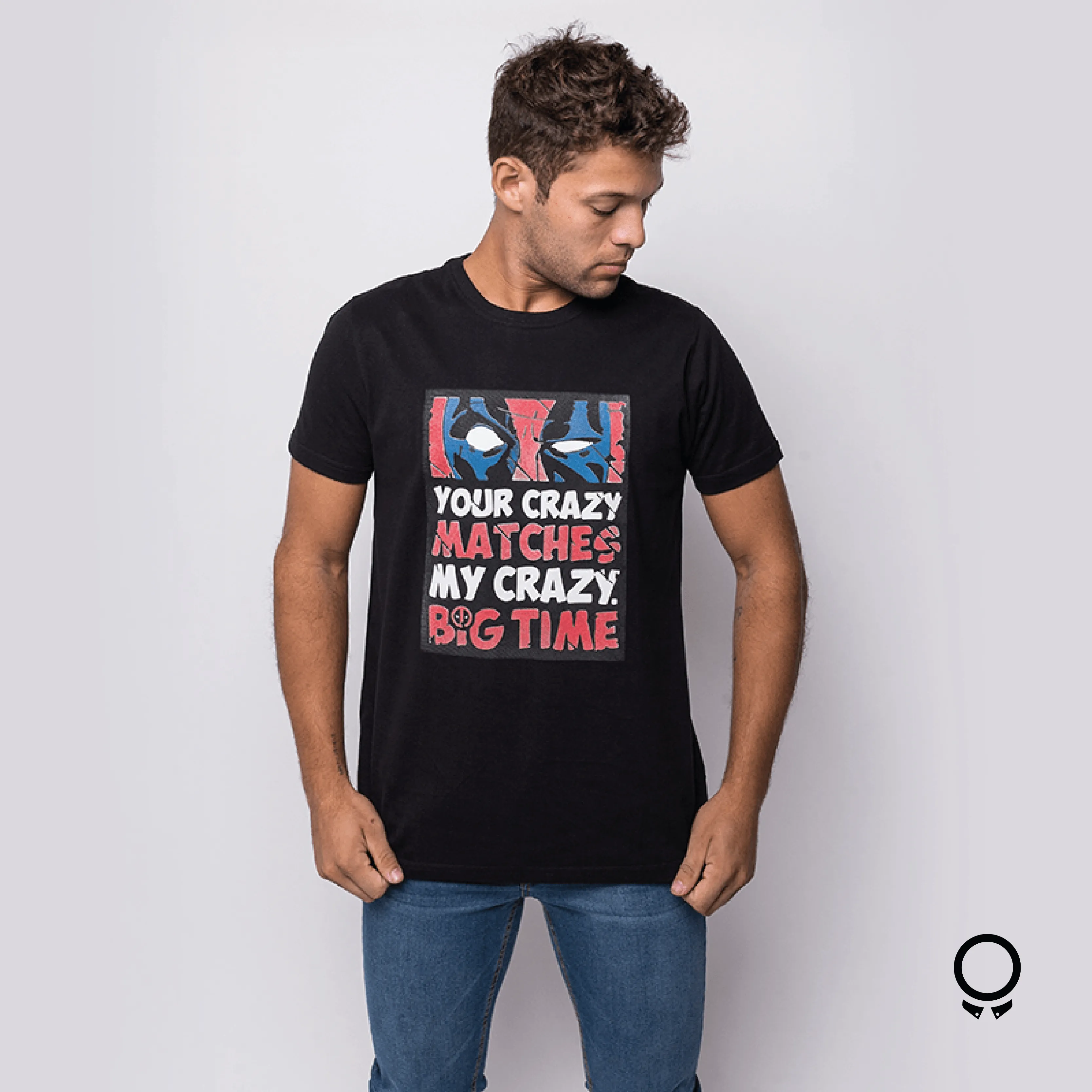 REMERA LIBERATO BASICS NEGRA REGULAR FIT DEADPOOL
