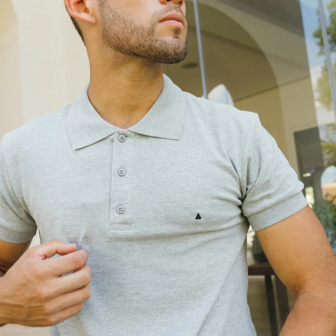 REMERA LIBERATO BASICS POLO RELIEVE GRIS AL TONO