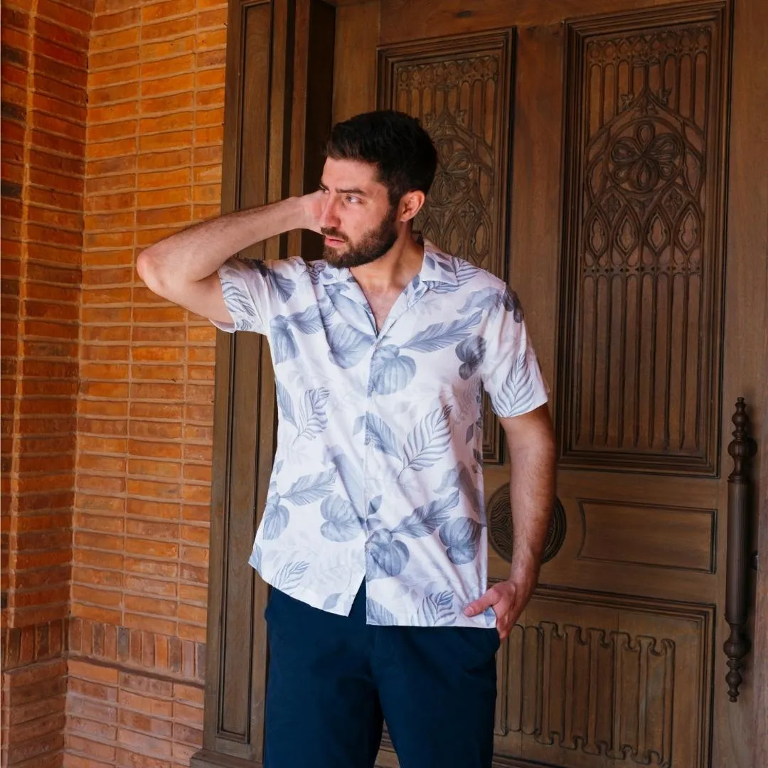 CAMISA LIBERATO BASICS PLAYERA FLORES CELESTE
