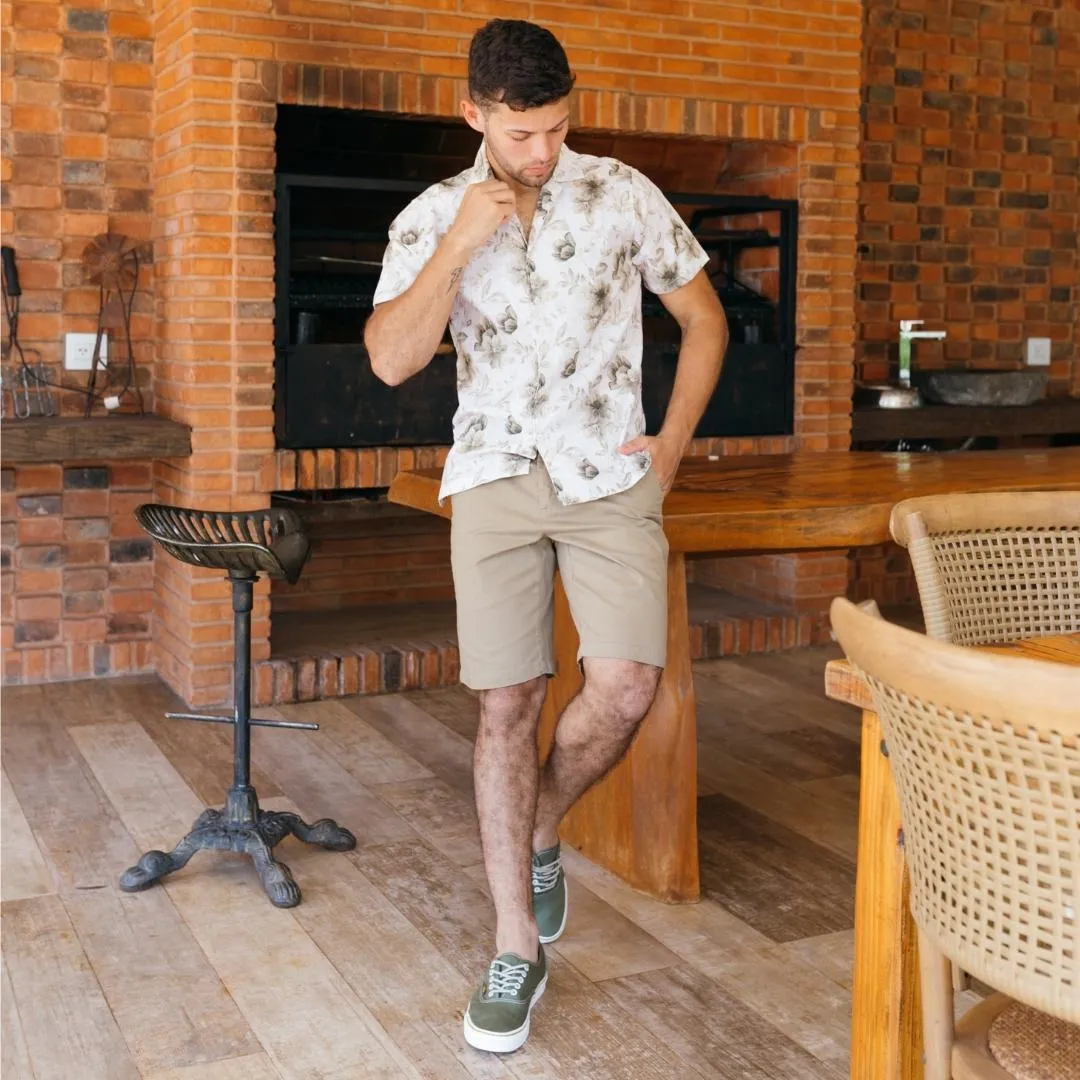 CAMISA LIBERATO PLAYERA BASICS BEIGE FLORES
