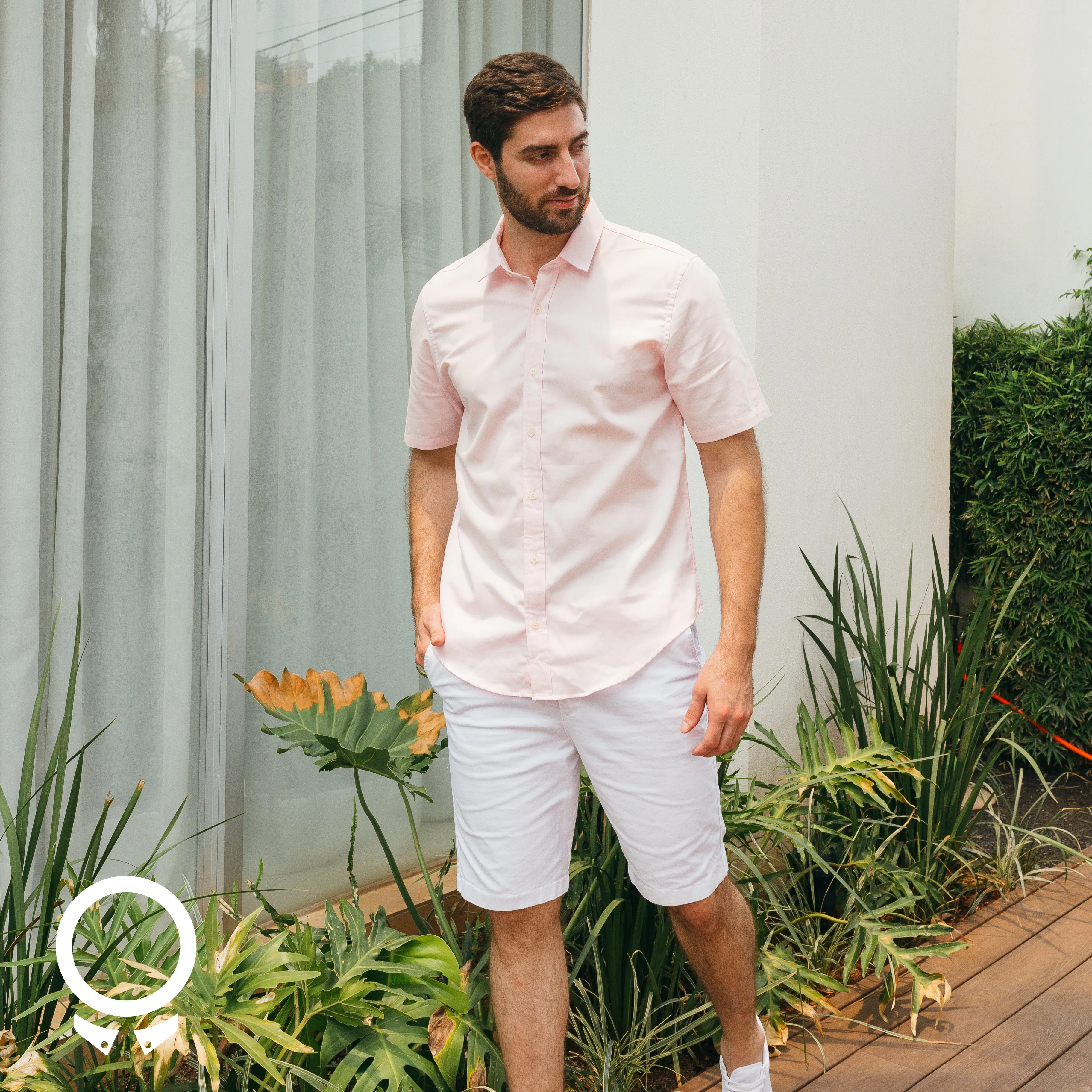 CAMISA LIBERATO BASICS MANGAS CORTAS ROSADA
