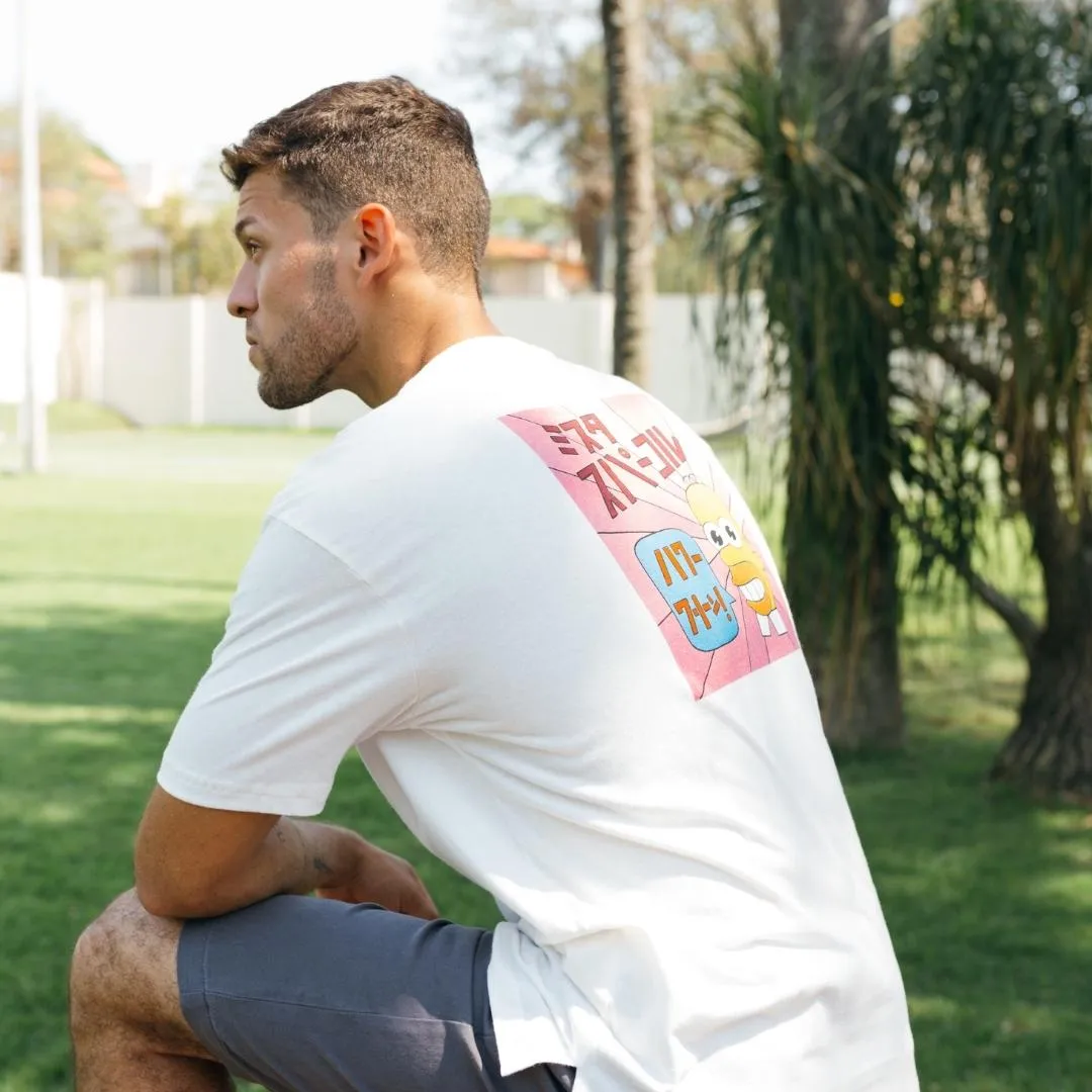 REMERA LIBERATO BASICS OVERSIZED BLANCA DONUT HOMERO