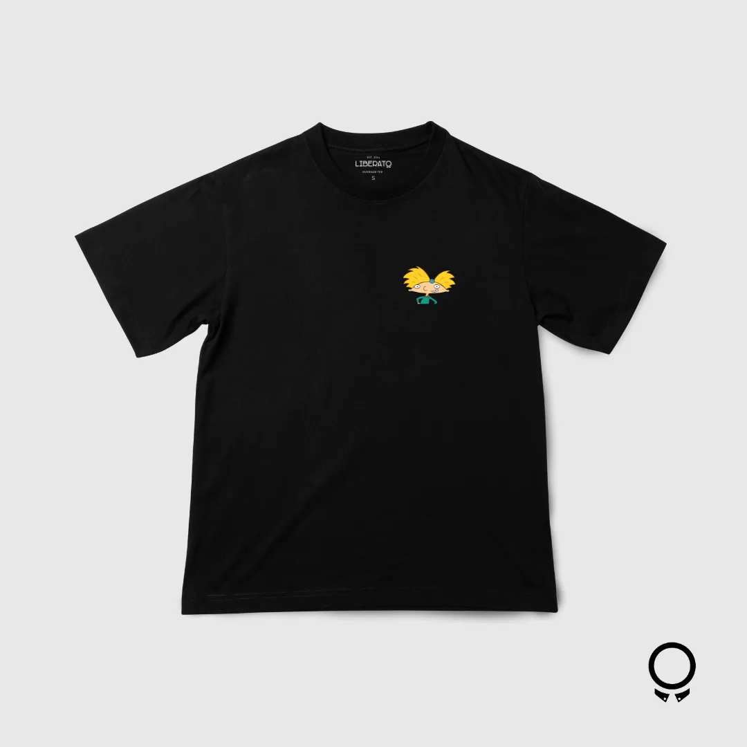 REMERA LIBERATO BASICS OVERSIZED NEGRA HEY ARNOLD