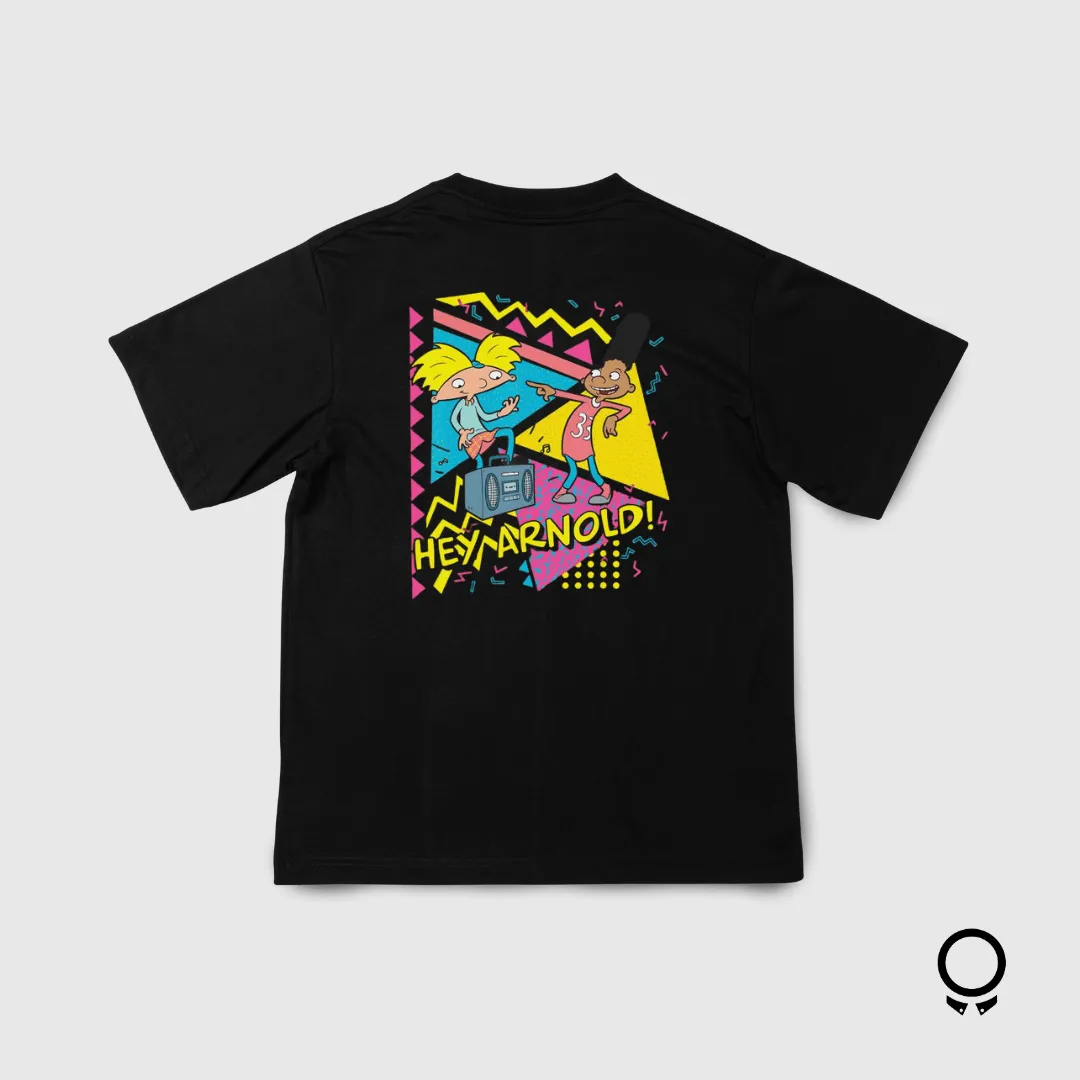 REMERA LIBERATO BASICS OVERSIZED NEGRA HEY ARNOLD