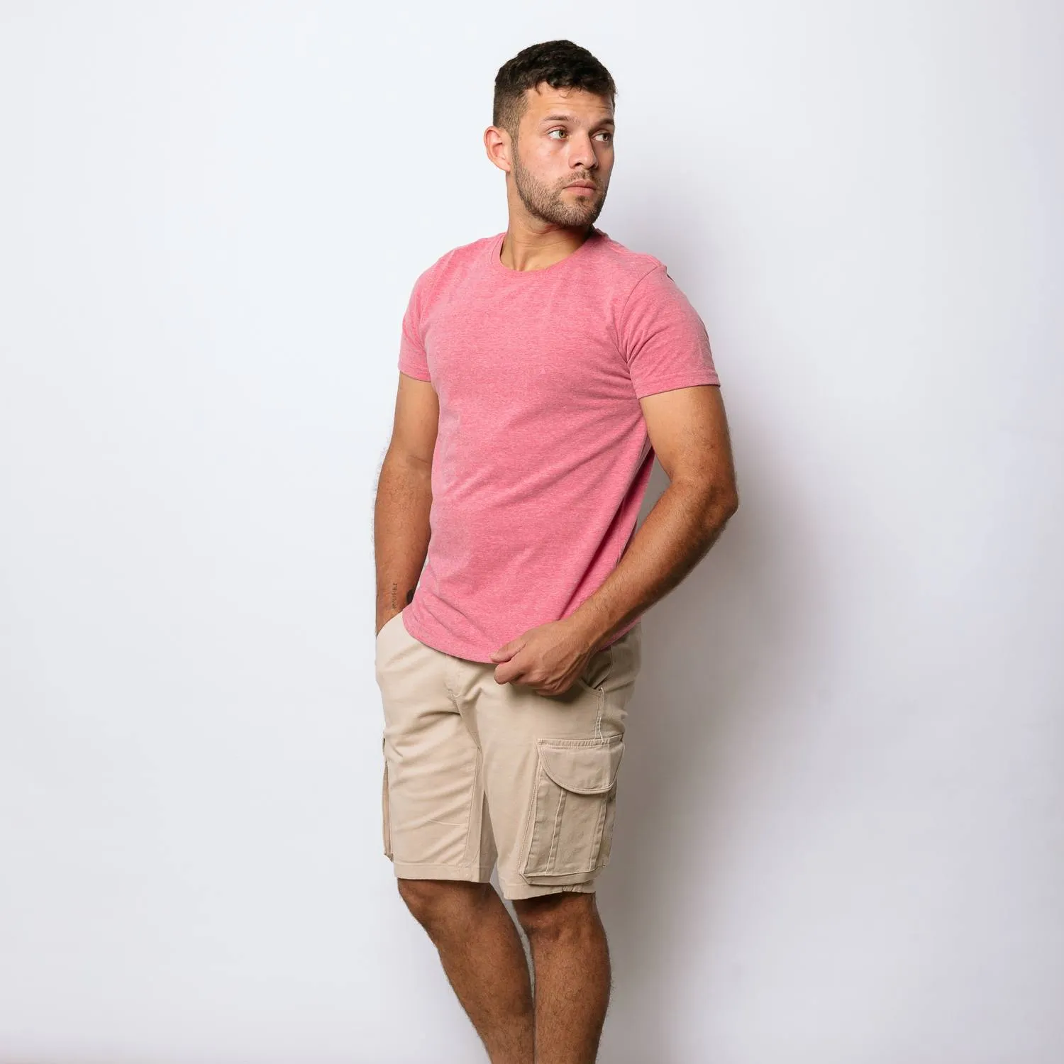 REMERA LIBERATO BASICS ROJA JASPEADA