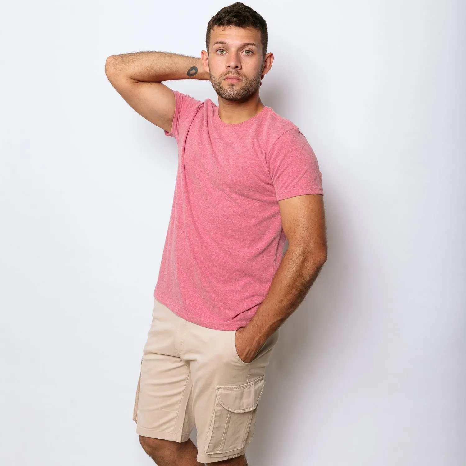 REMERA LIBERATO BASICS ROJA JASPEADA