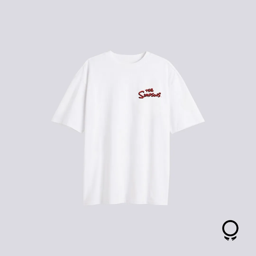 REMERA LIBERATO BASICS OVERSIZE BLANCA THE SIMPSONS