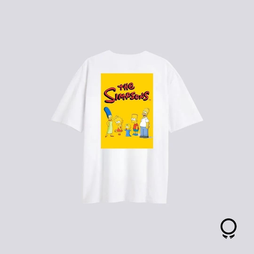 REMERA LIBERATO BASICS OVERSIZE BLANCA THE SIMPSONS