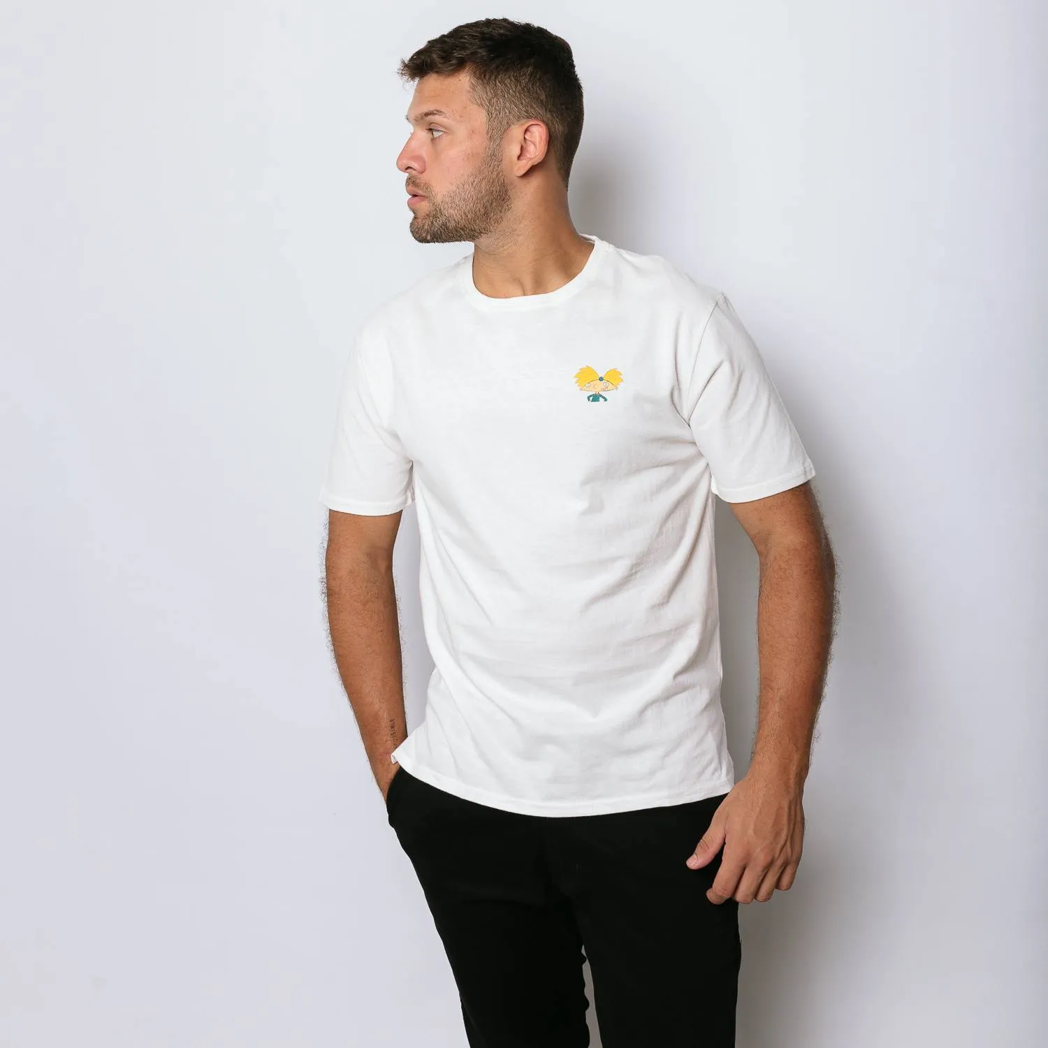 REMERA LIBERATO BASICS OVERSIZE BLANCA HEY ARNOLD