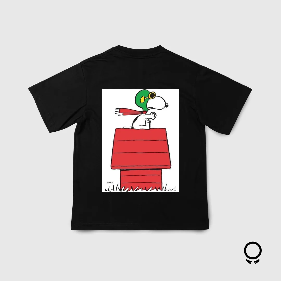 REMERA LIBERATO BASICS OVERSIZE NEGRA SNOOPY