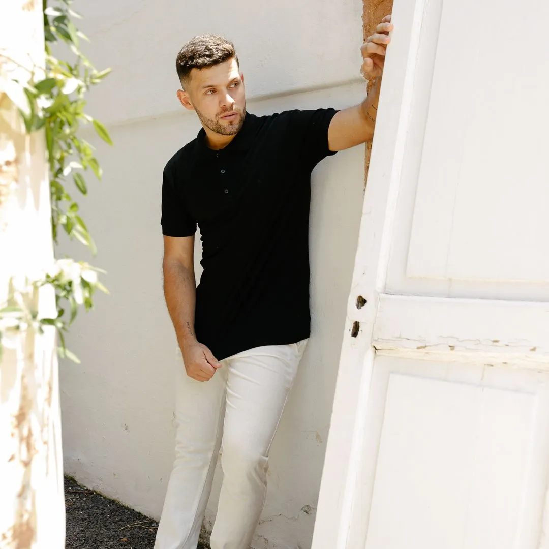 REMERA POLO LIBERATO BASICS NEGRA