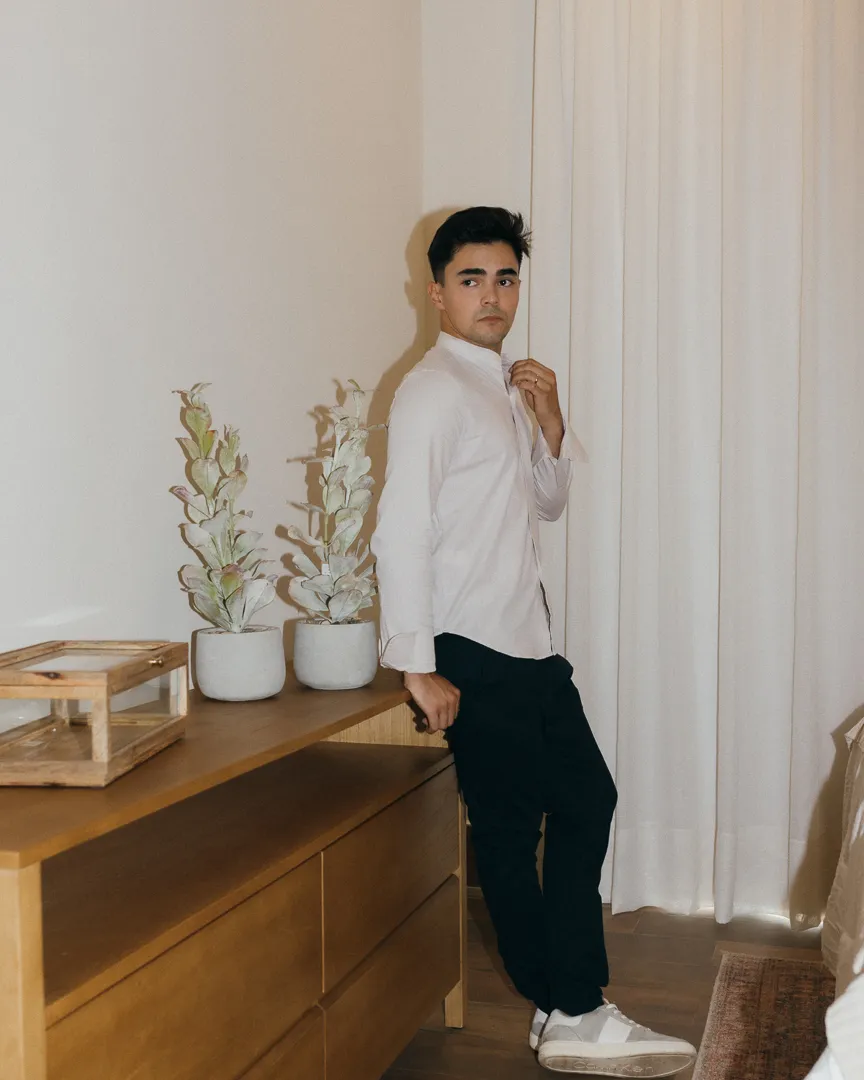 CAMISA LIBERATO BASICS MAO MANGAS LARGAS BLANCA