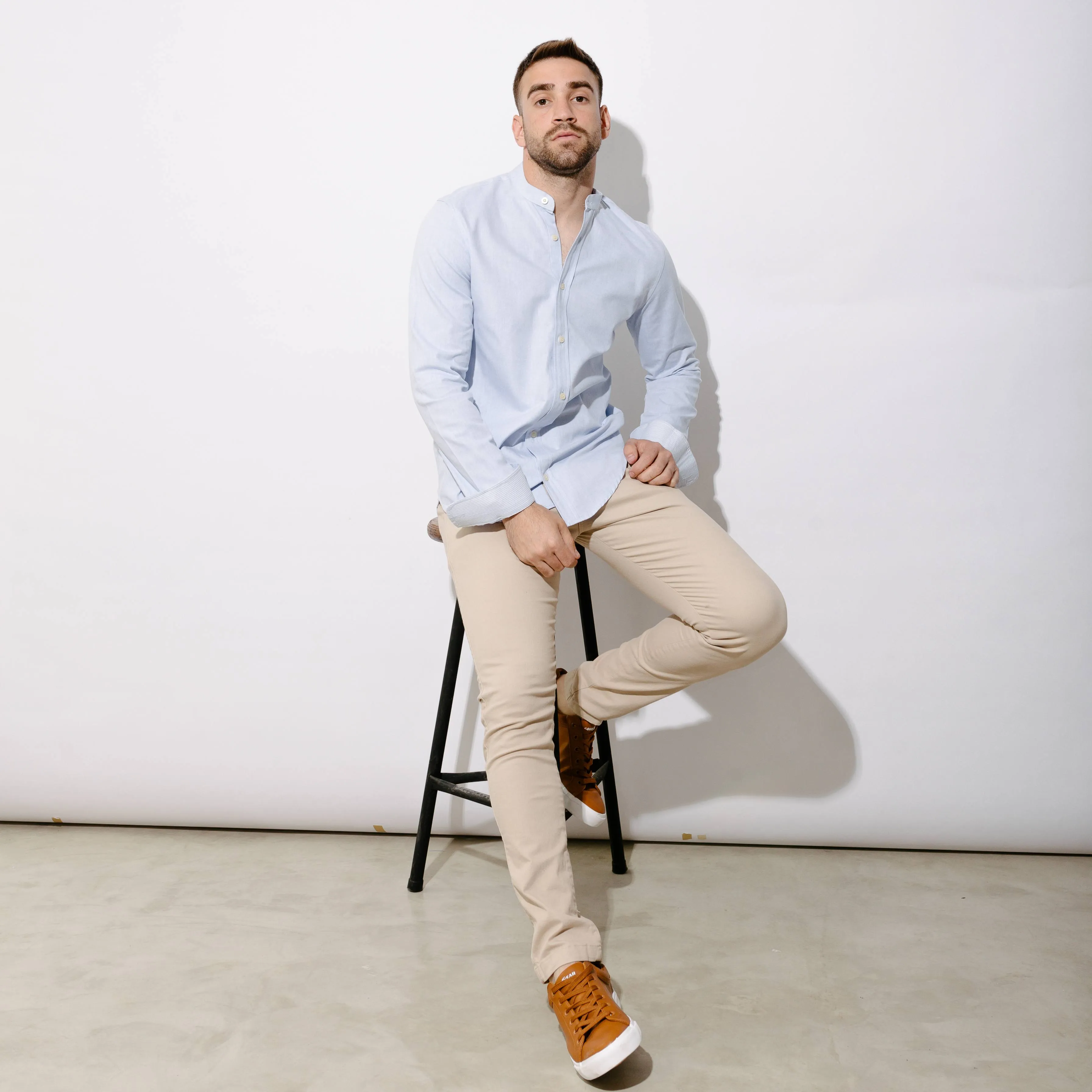 CAMISA LIBERATO BASICS MAO MANGAS LARGAS CELESTE