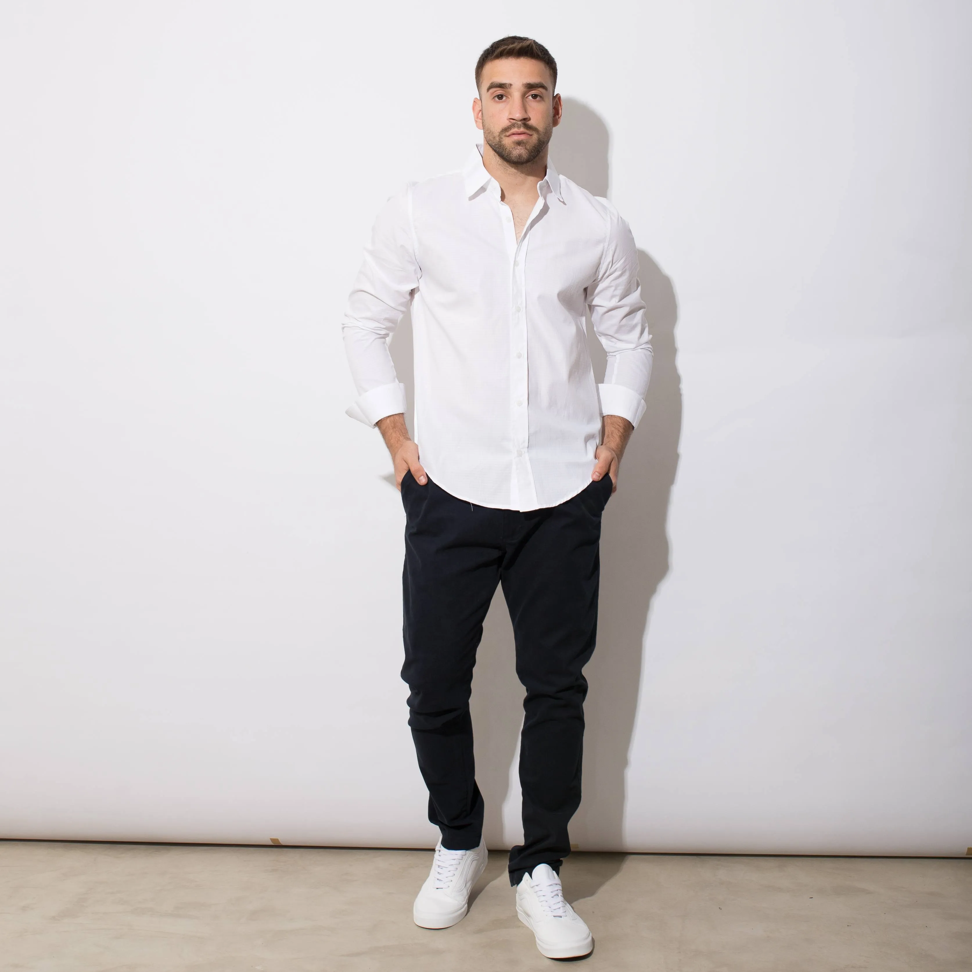 CAMISA LIBERATO BASICS MANGAS LARGAS BLANCA