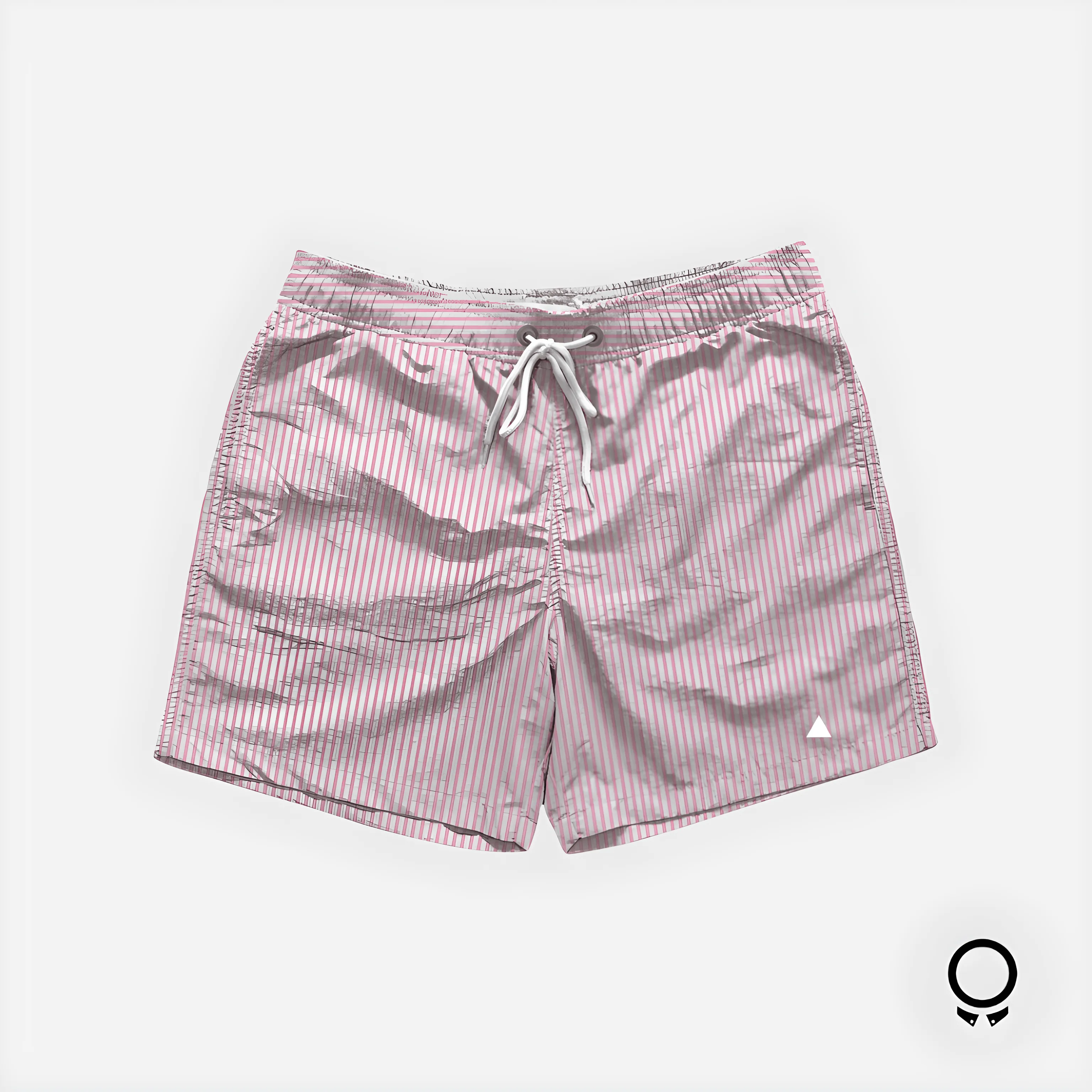 SHORT DE BAÑO LIBERATO BASICS RAYAS ROSADAS