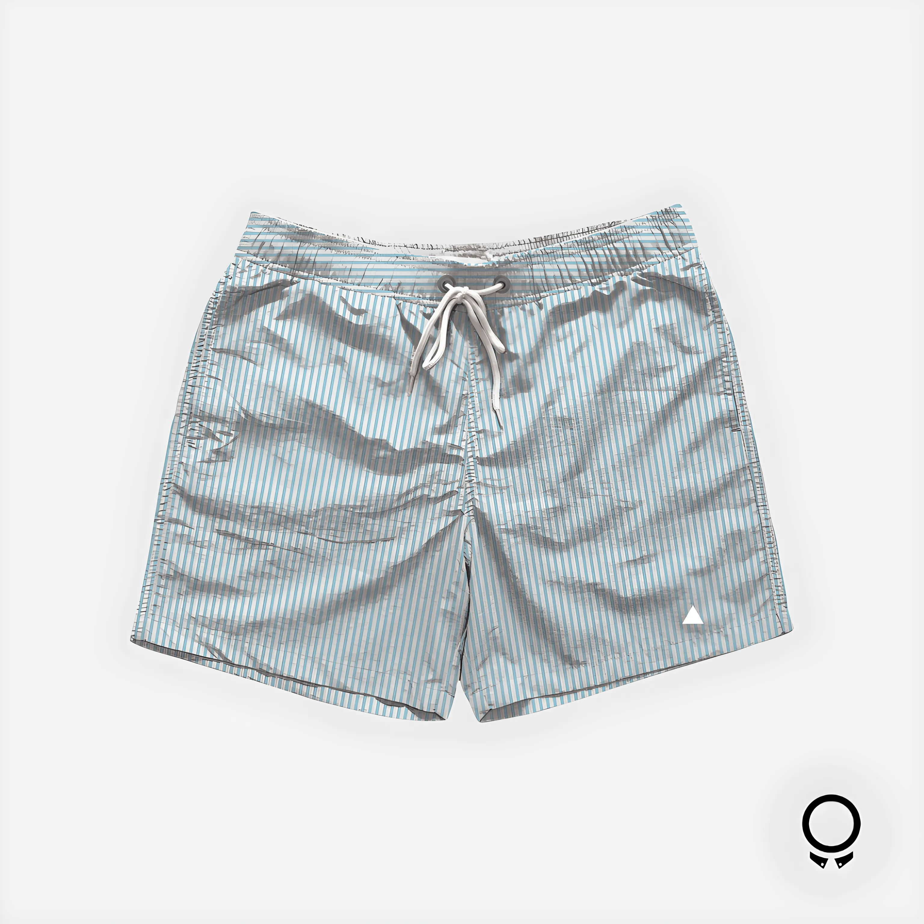 SHORT DE BAÑO LIBERATO BASICS RAYAS CELESTE