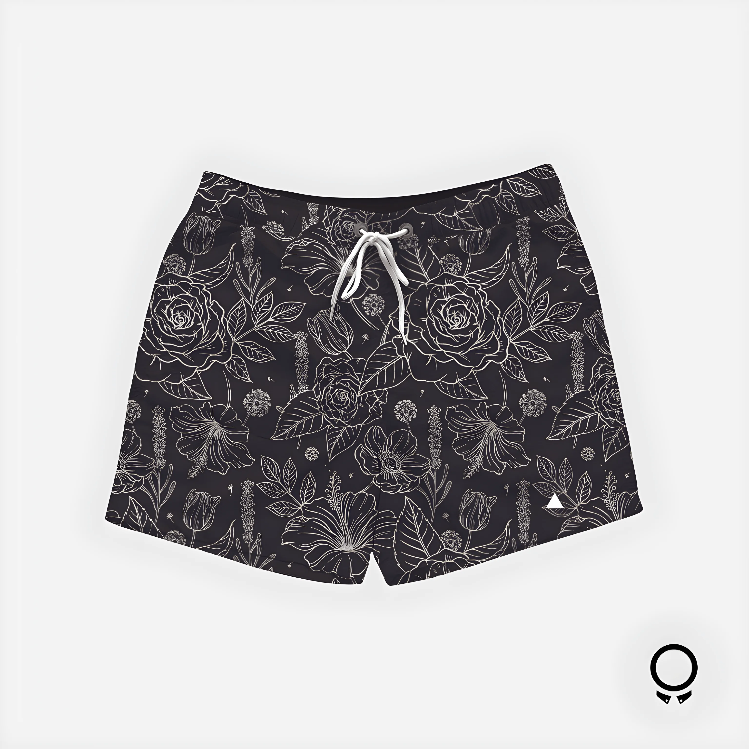 SHORT DE BAÑO LIBERATO BASICS NEGRA ROSA