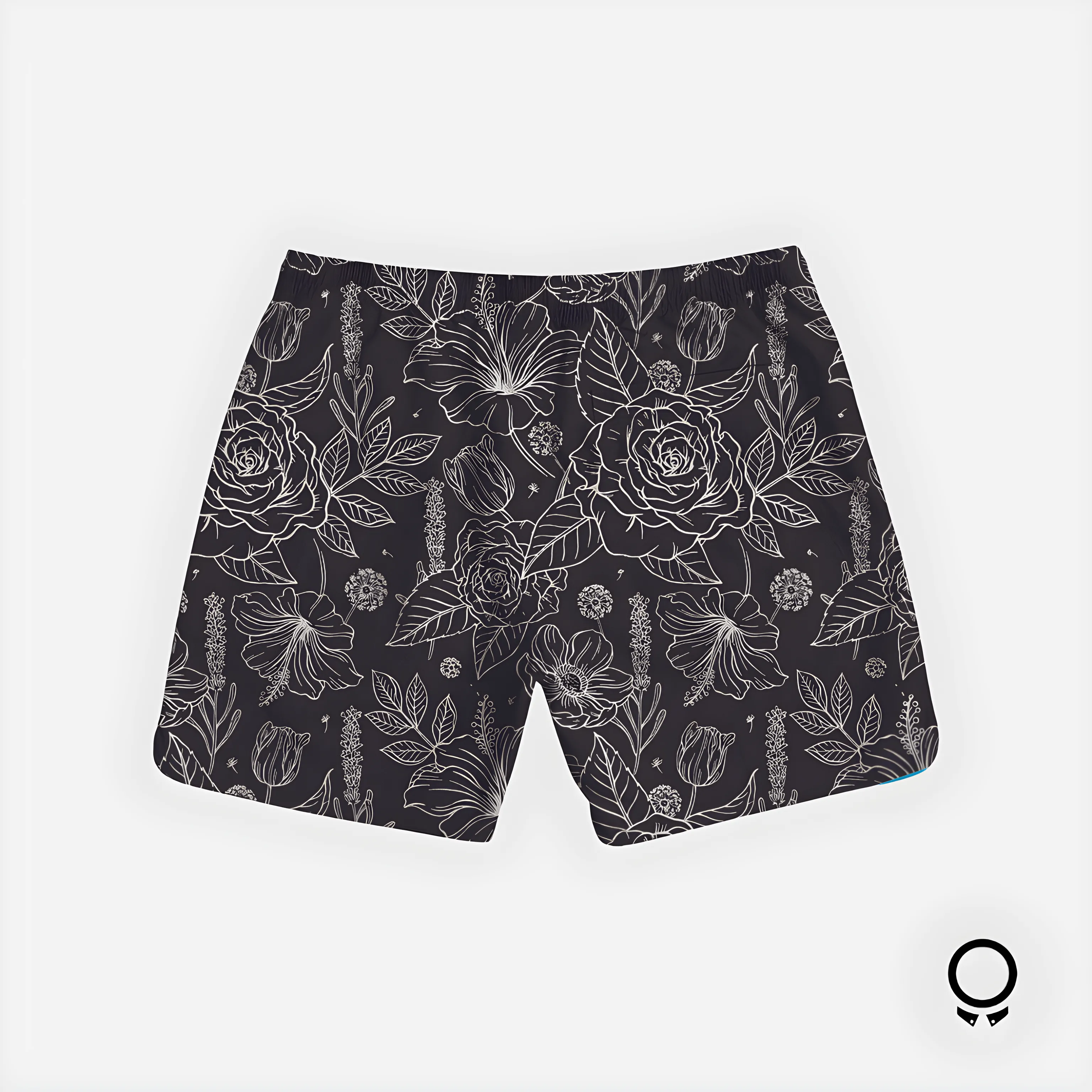 SHORT DE BAÑO LIBERATO BASICS NEGRA ROSA