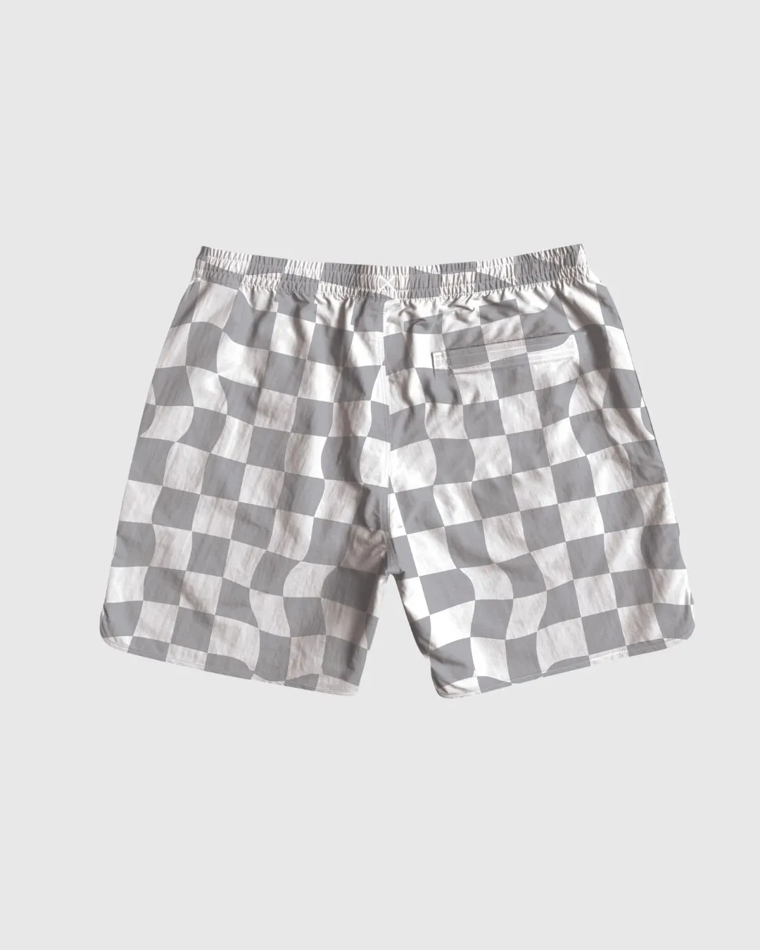 SHORT DE BAÑO LIBERATO BASICS GRIS CON CUADRITOS