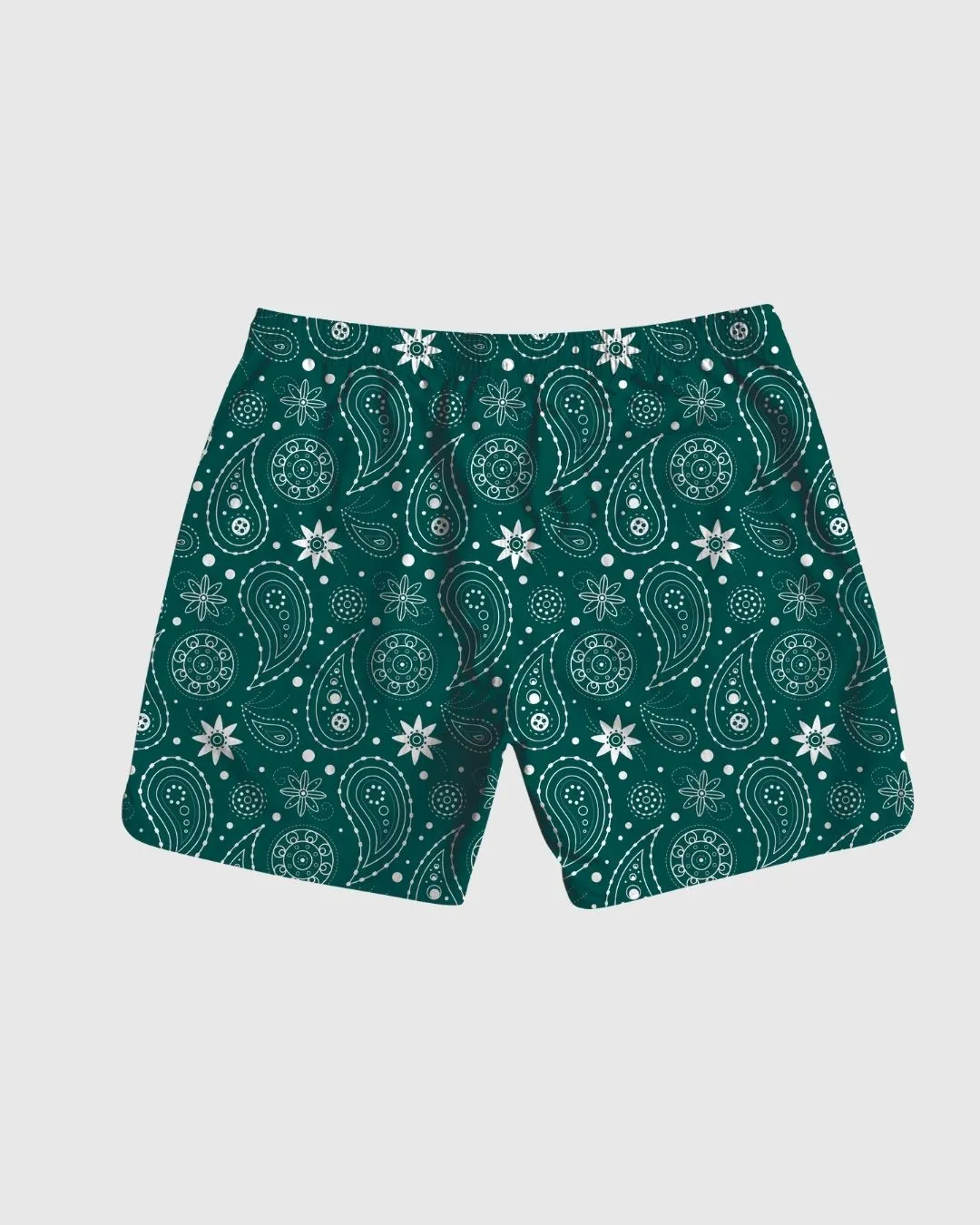SHORT DE BAÑO LIBERATO BASICS VERDE OSCURO FLORES FLORES ARABICAS