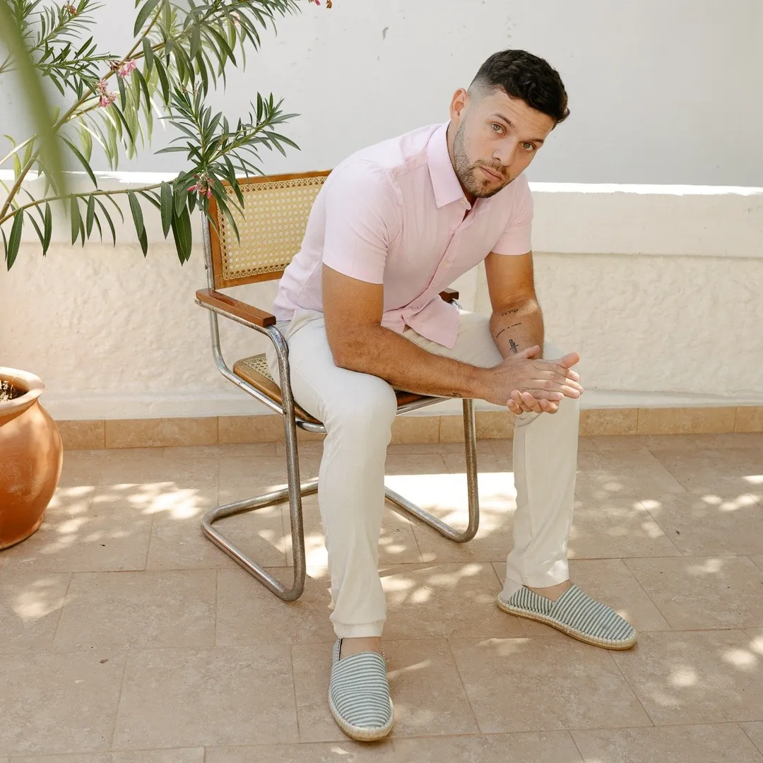 PANTALON CHINO LIBERATO BASICS DE LINO BEIGE