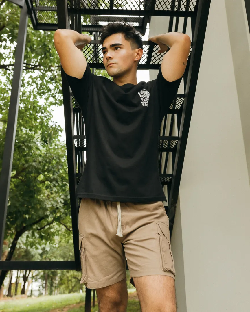 REMERA LIBERATO BASICS OVERSIZE NEGRA NOSPACE