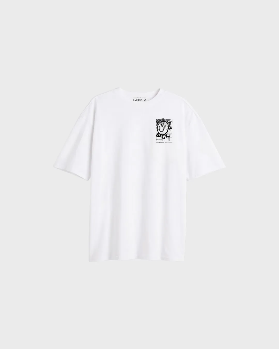 REMERA LIBERATO BASICS OVERSIZE PREMIUM 250GSM MARFIL GIVE LOVE BACK