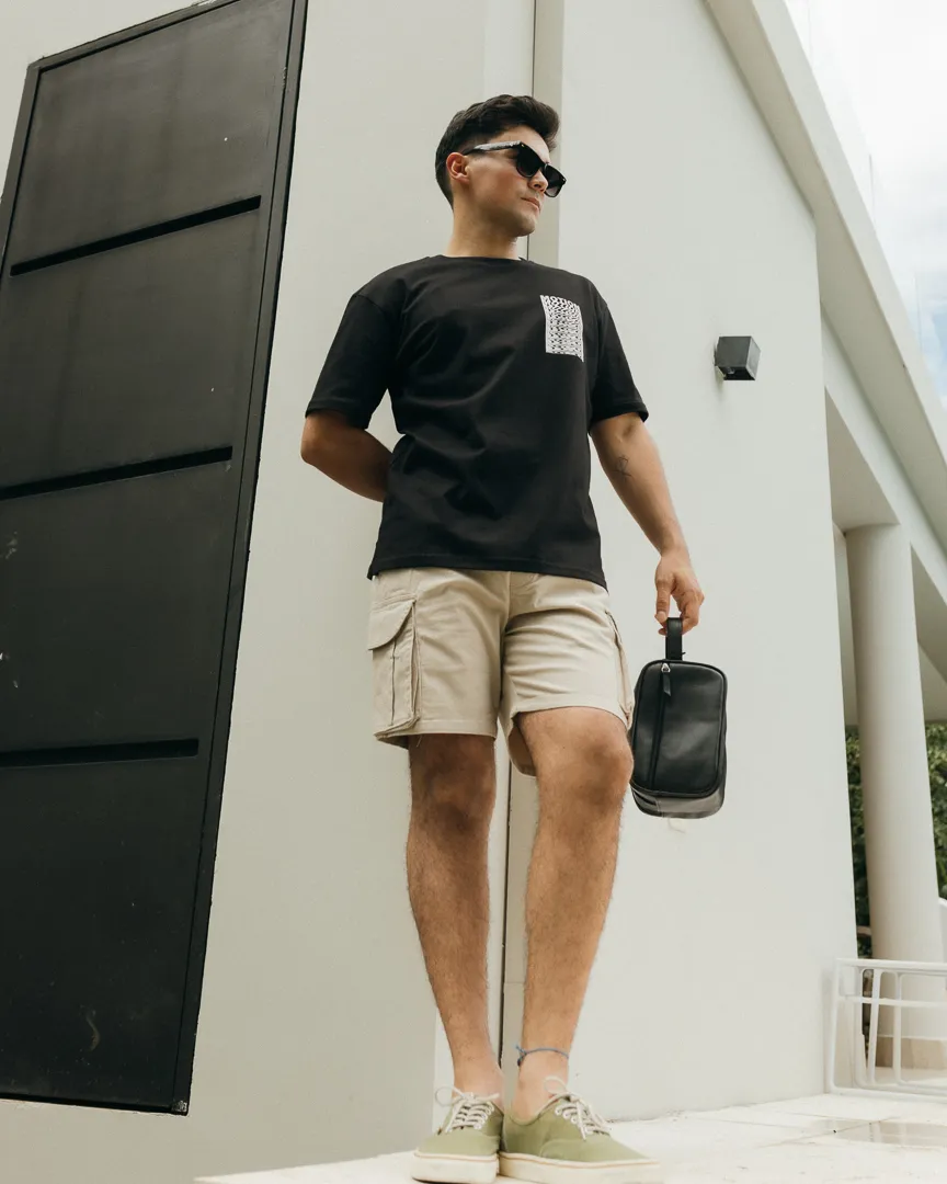 REMERA OVERSIZE PREMIUM 250 GSM LIBERATO BASICS  NEGRA MOTION