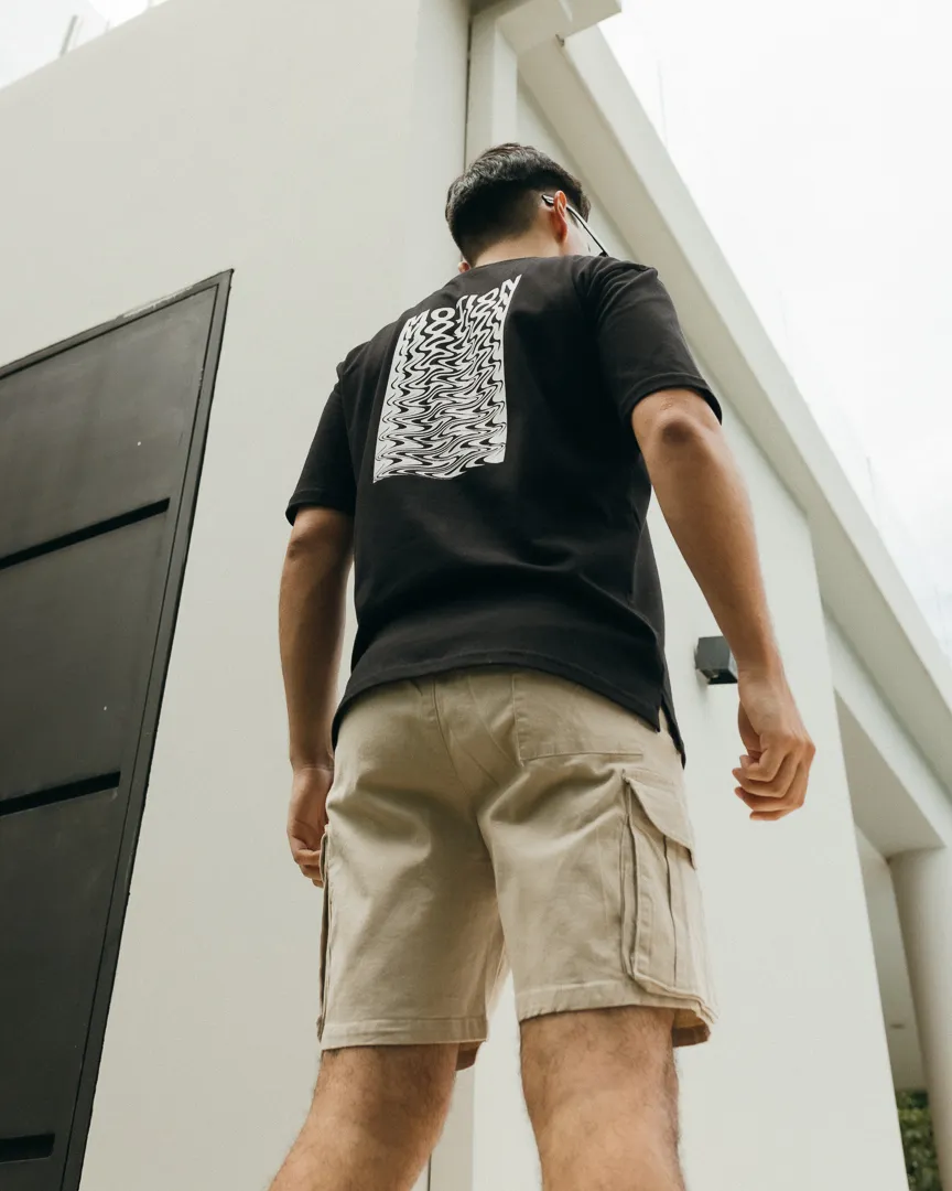 REMERA OVERSIZE PREMIUM 250 GSM LIBERATO BASICS  NEGRA MOTION