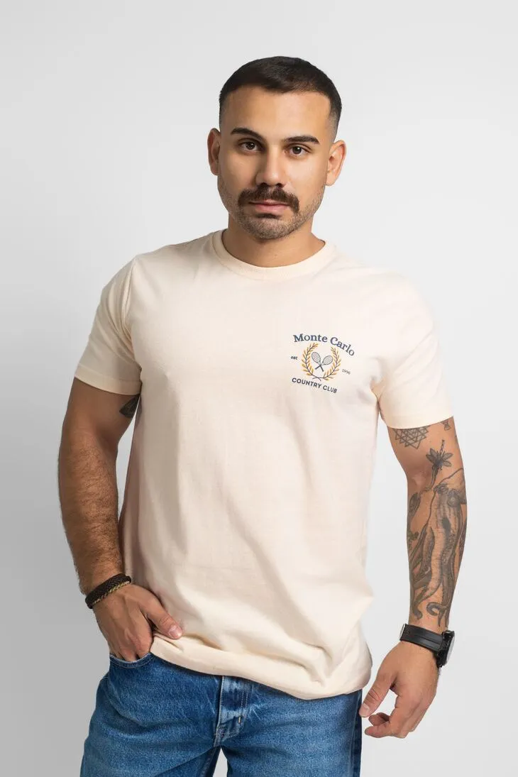 REMERA LIBERATO BASICS REGULAR FIT BEIGE MONTE CARLOS COUNTRY CLUB