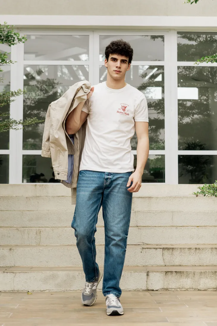 REMERA LIBERATO BASICS REGULAR FIT  MARFIL HEAVEN MADE
