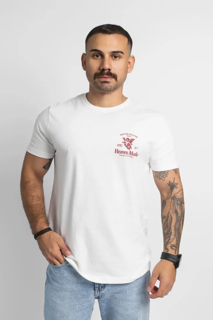 REMERA LIBERATO BASICS REGULAR FIT  MARFIL HEAVEN MADE