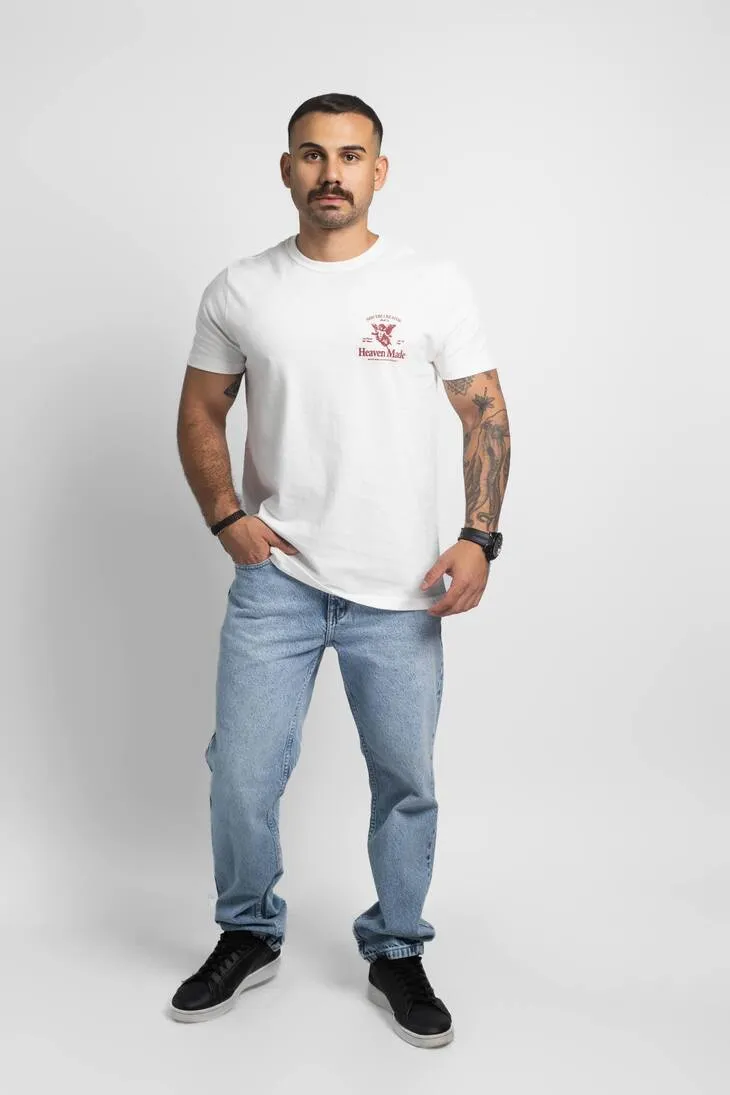 REMERA LIBERATO BASICS REGULAR FIT  MARFIL HEAVEN MADE