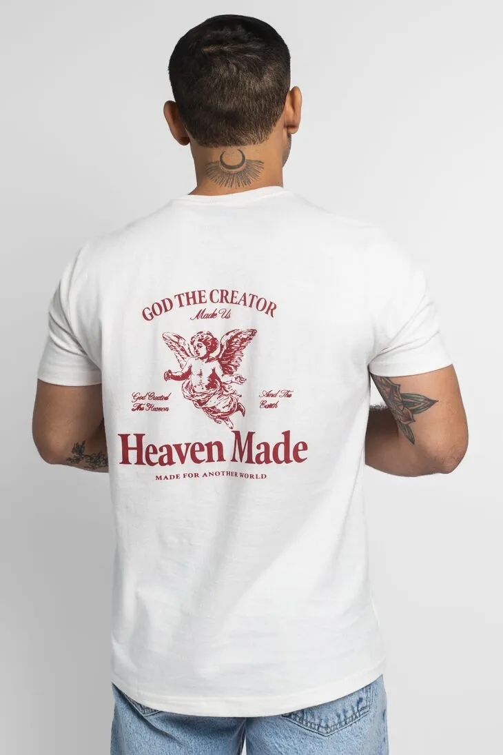 REMERA LIBERATO BASICS REGULAR FIT  MARFIL HEAVEN MADE