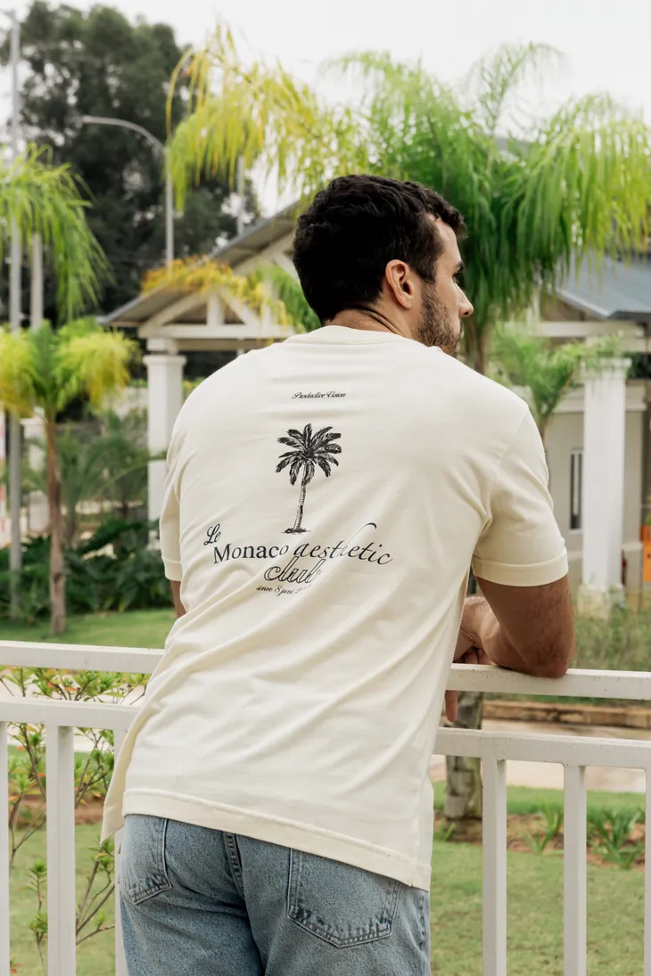 REMERA LIBERATO BASICS OVERSIZE BEIGE LE MONACO CLUB