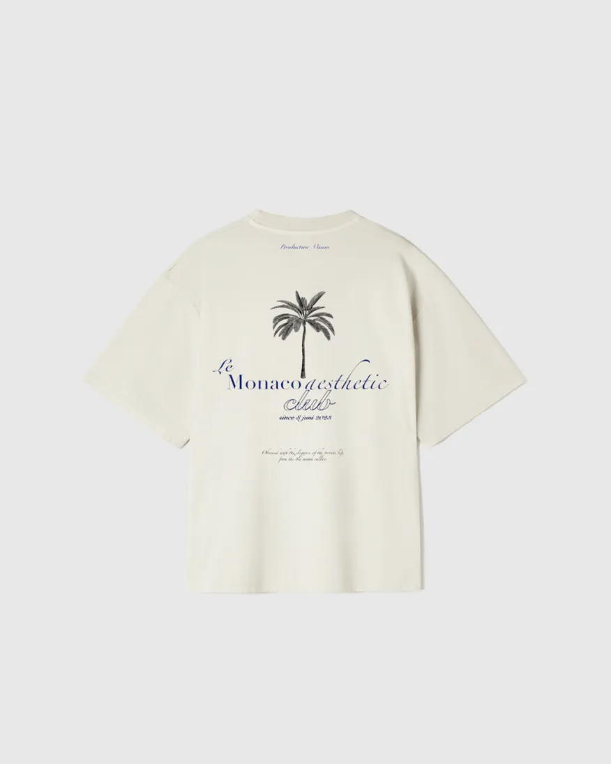 REMERA LIBERATO BASICS OVERSIZE BEIGE LE MONACO CLUB