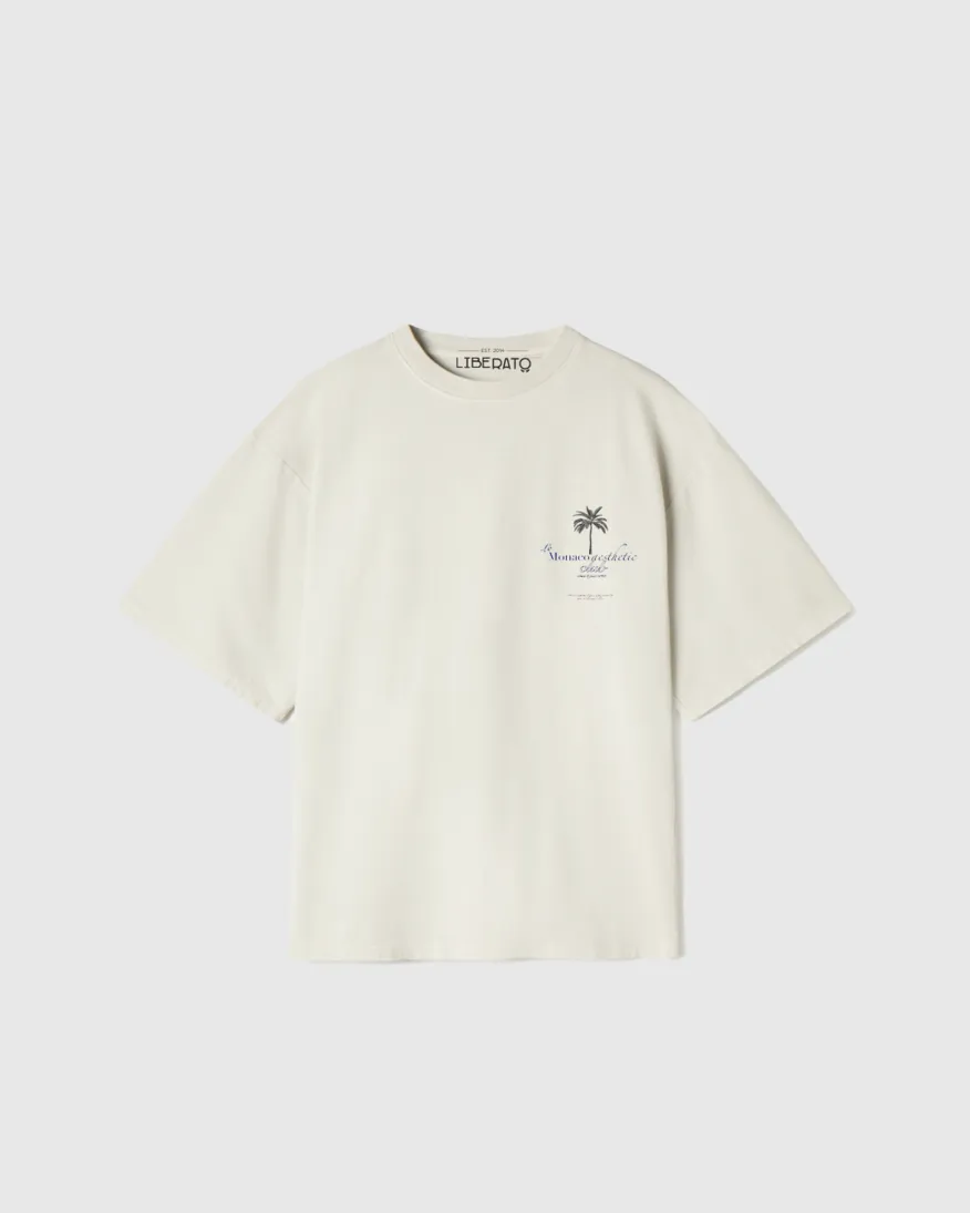 REMERA LIBERATO BASICS OVERSIZE BEIGE LE MONACO CLUB