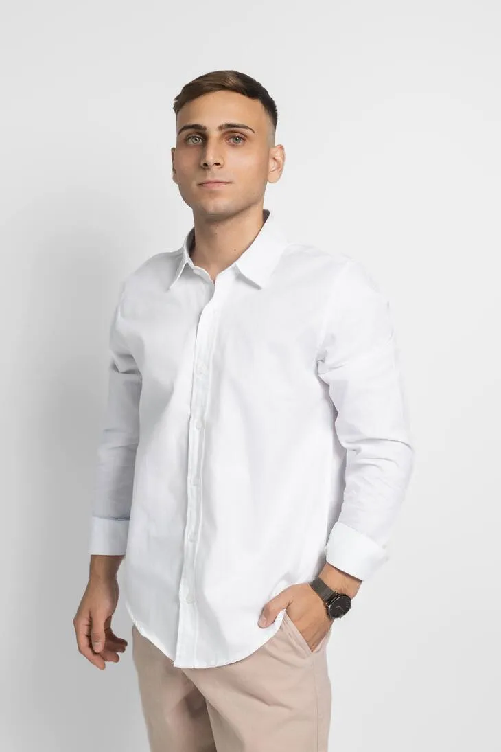 CAMISA LIBERATO BASICS MANGAS LARGAS BLANCA