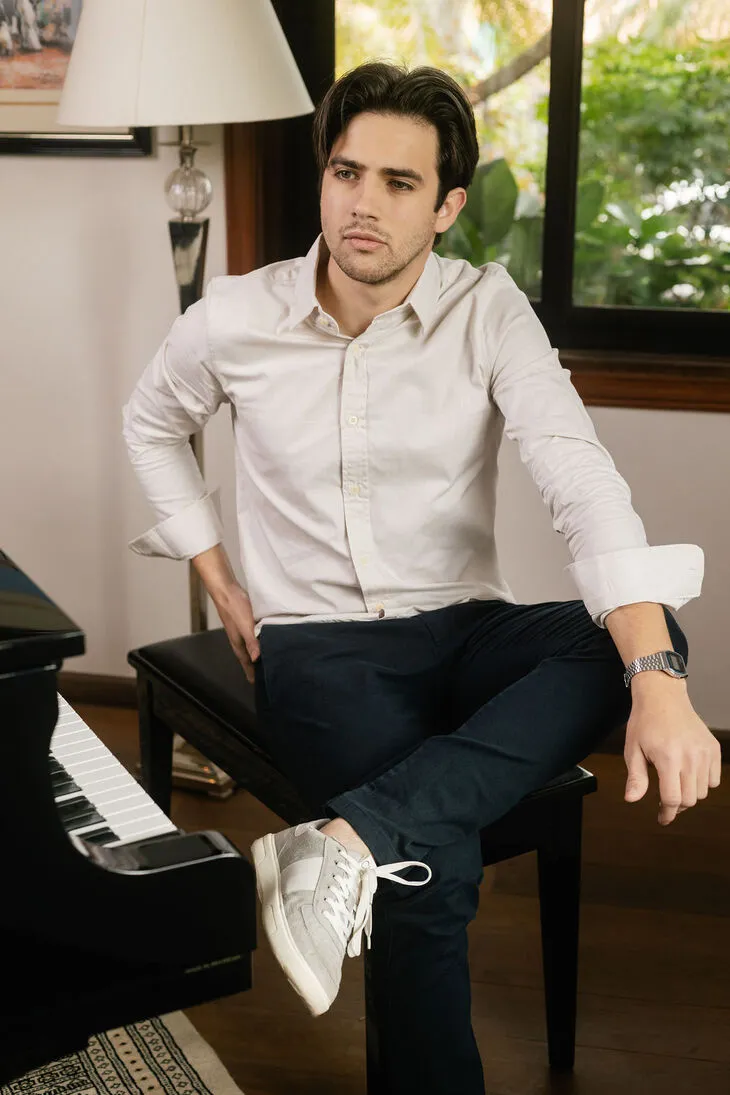 CAMISA LIBERATO BASICS MANGAS LARGAS BLANCA