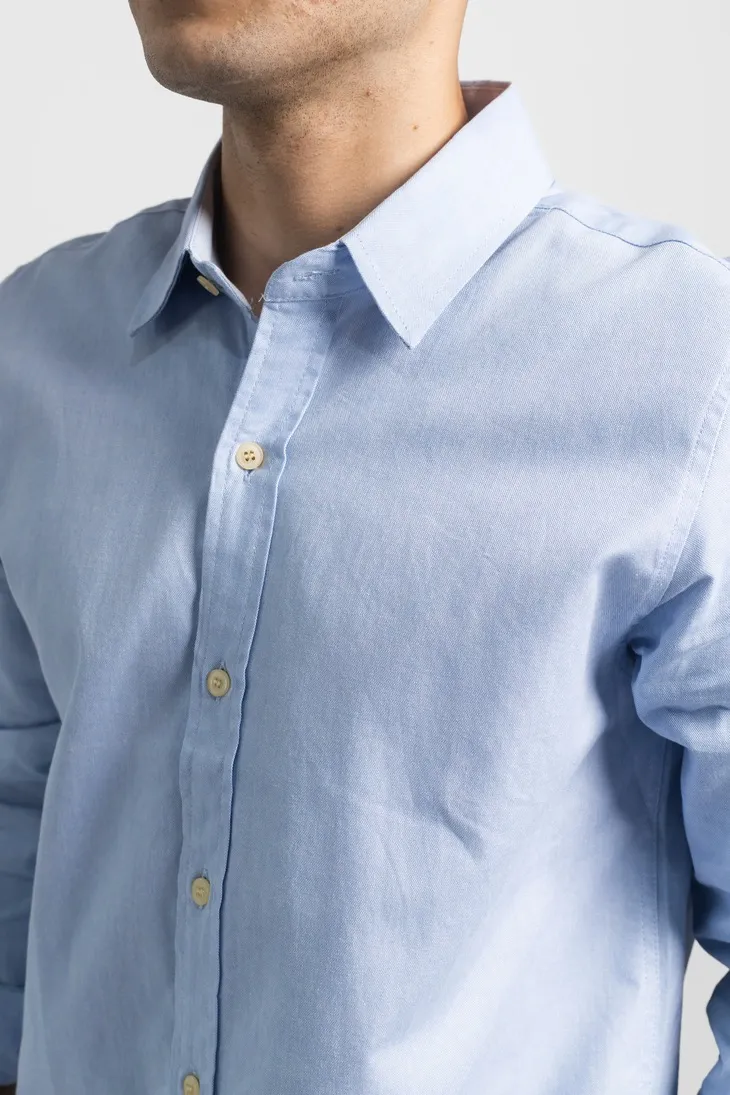 CAMISA LIBERATO BASICS MANGAS LARGAS CELESTE