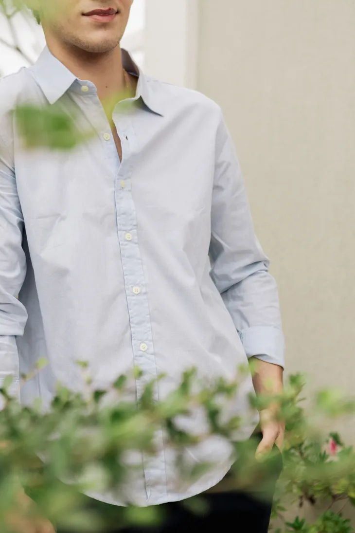CAMISA LIBERATO BASICS MANGAS LARGAS CELESTE
