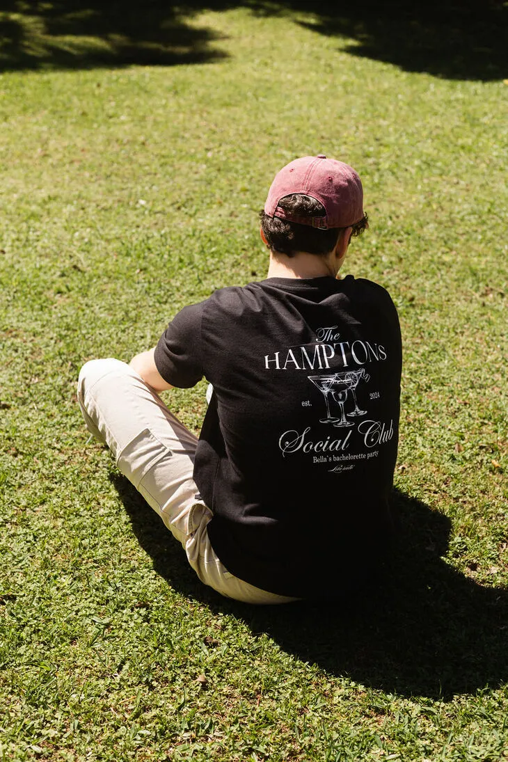 REMERA LIBERATO BASICS OVERSIZE NEGRA THE HAMPTONS SOCIAL CLUB