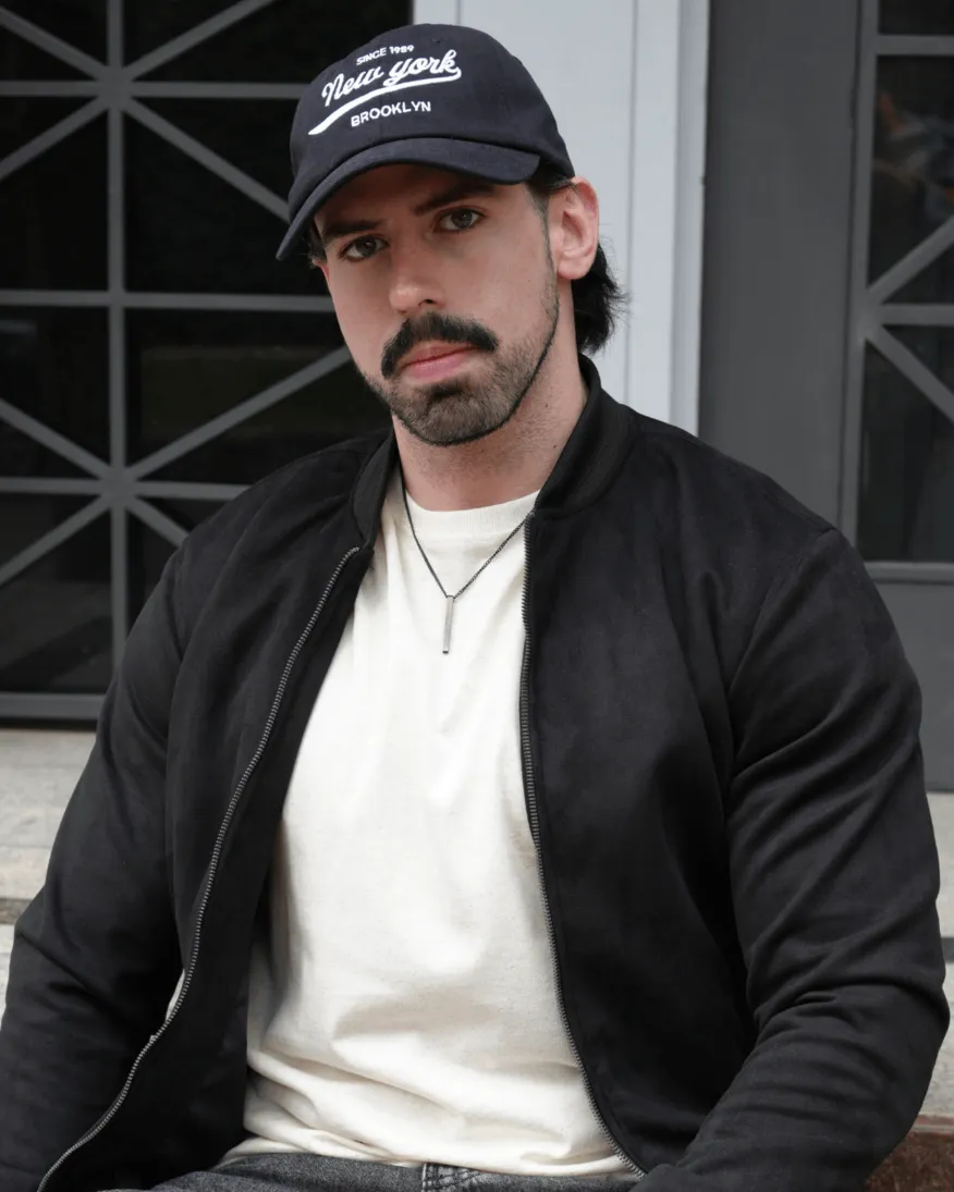 BOMBER JACKET LIBERATO BASICS GAMUZA NEGRA