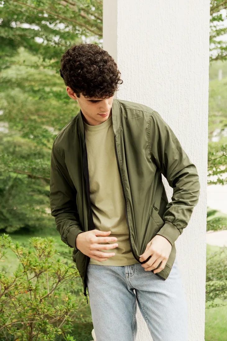 BOMBER JACKET LIBERATO BASICS VERDE MUSGO
