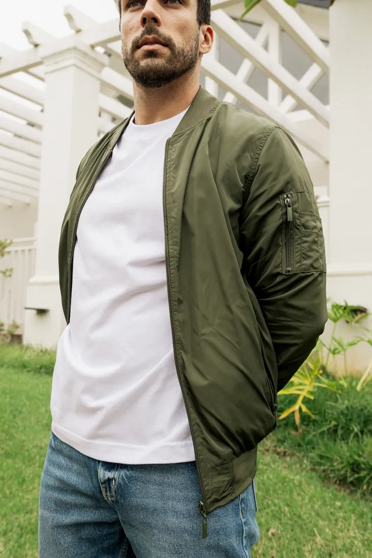 BOMBER JACKET LIBERATO BASICS VERDE MUSGO