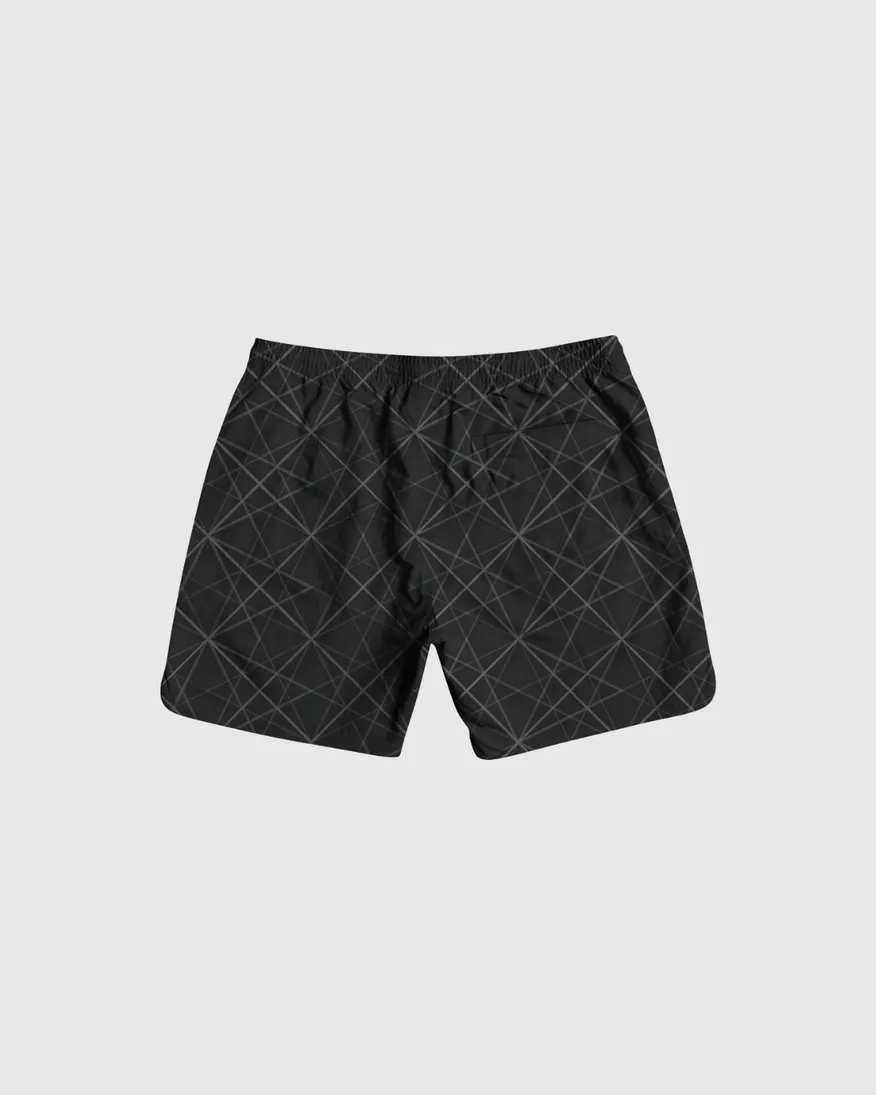 SHORT DE BAÑO LIBERATO GRIS OSCURO GEOMETRICO
