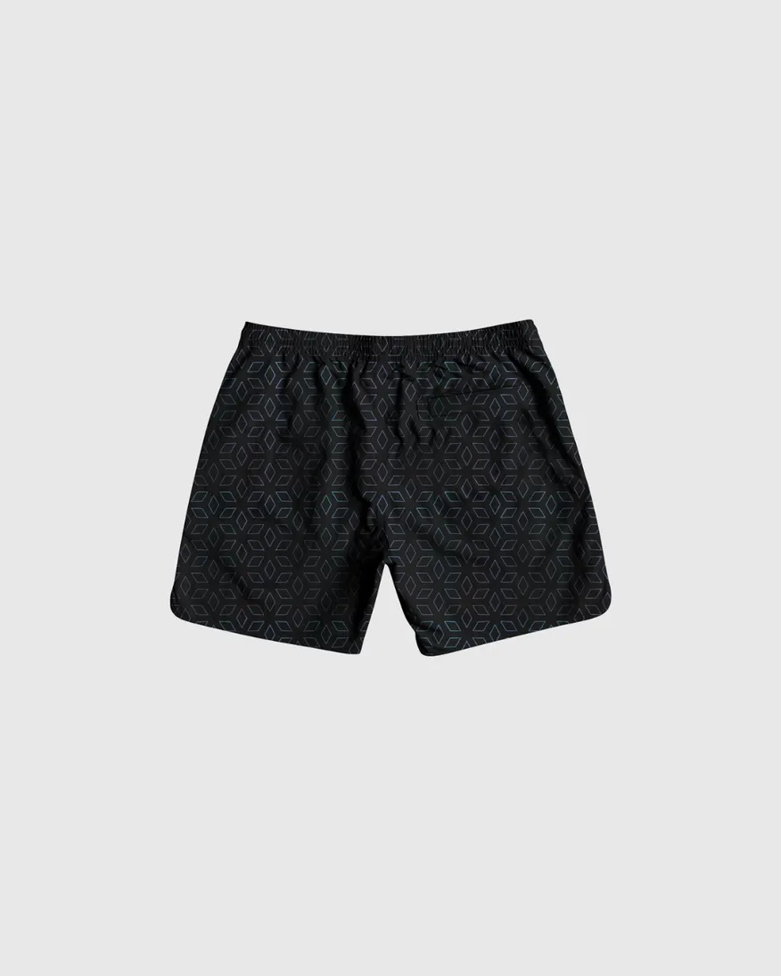 SHORT DE BAÑO LIBERATO NEGRO CUBO MULTICOLOR