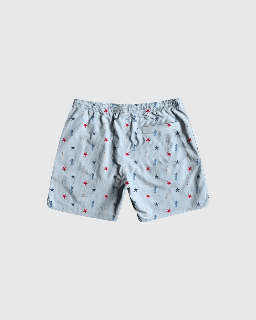 SHORT DE BAÑO LIBERATO CELESTE ESTRELLA DE MAR