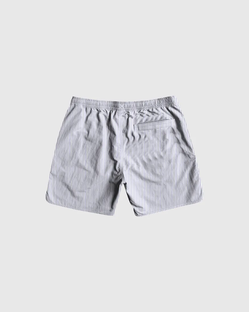 SHORT DE BAÑO LIBERATO BLANCO CON RAYAS LAVANDA
